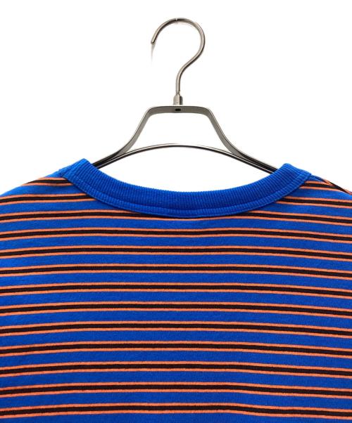 KEBOZ（ケボズ）KEBOZ (ケボズ) マルチボーダーロングスリーブT ネイビー×オレンジ サイズ:SIZE Mの古着・服飾アイテム