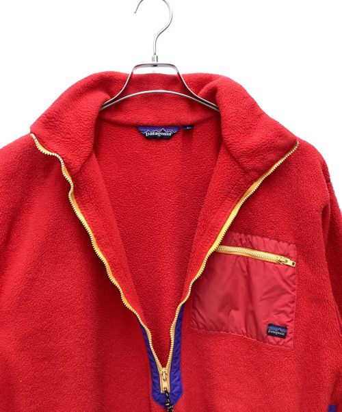 Patagonia（パタゴニア）Patagonia (パタゴニア) 80S ハーフジップフリースジャケット レッド×ブルー サイズ:SIZE Lの古着・服飾アイテム