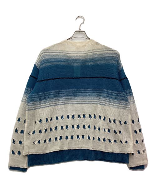 meagratia（メアグラーティア）meagratia (メアグラーティア) プルオーバーニット スカイブルー×ホワイト サイズ:SIZE 2 未使用品の古着・服飾アイテム