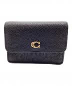 COACHコーチ）の古着「ハーフフラップカード ケース」｜ブラック