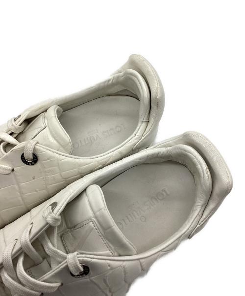 LOUIS VUITTON（ルイ ヴィトン）LOUIS VUITTON (ルイ ヴィトン) スニーカー クロコエンボス ホワイト サイズ:SIZE 7の古着・服飾アイテム