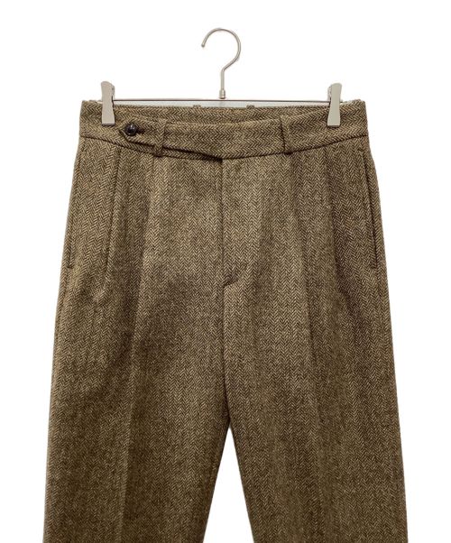 TOMORROW LAND（トゥモローランド）TOMORROW LAND (トゥモローランド) ウールスラックス タグ付 ブラウン サイズ:SIZE Sの古着・服飾アイテム
