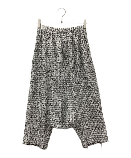 JUNYA WATANABE COMME des GARCONS（(ジュンヤワタナベ コムデギャルソン）JUNYA WATANABE COMME des GARCONS (ジュンヤワタナベ コムデギャルソン) ツイードサルエルパンツ ホワイト×ブラック サイズ:SIZE XSの古着・服飾アイテム