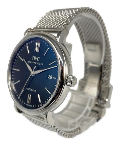 IWC（アイダブリューシー）IWC (アイダブリューシー) IWC Portofino ポートフィノリストウォッチ Ref:IW356508 ネイビー文字盤 ネイビー サイズ:40㎜/17㎝の古着・服飾アイテム