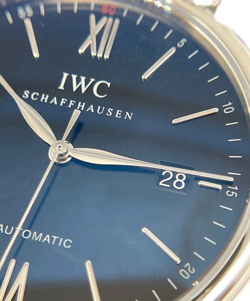 IWC（アイダブリューシー）IWC (アイダブリューシー) IWC Portofino ポートフィノリストウォッチ Ref:IW356508 ネイビー文字盤 ネイビー サイズ:40㎜/17㎝の古着・服飾アイテム