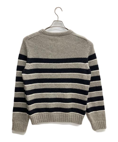 CELINE（セリーヌ）CELINE (セリーヌ) トリオンフ刺繍入りラウンドネックセーター グレー×ブラック サイズ:SIZE Mの古着・服飾アイテム
