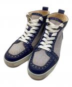 Christian Louboutinクリスチャン・ルブタン）の古着「ハイカットスニーカー」｜ブルー×グレー