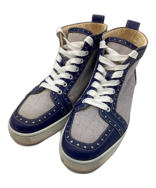 Christian Louboutin（クリスチャン・ルブタン）Christian Louboutin (クリスチャン・ルブタン) ハイカットスニーカー ブルー×グレー サイズ:SIZE 41の古着・服飾アイテム