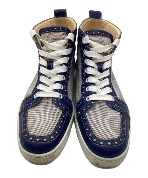 Christian Louboutin（クリスチャン・ルブタン）Christian Louboutin (クリスチャン・ルブタン) ハイカットスニーカー ブルー×グレー サイズ:SIZE 41の古着・服飾アイテム