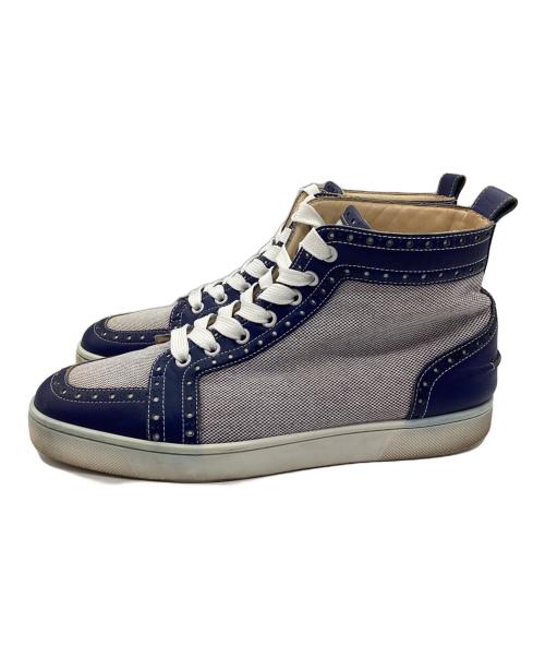 Christian Louboutin（クリスチャン・ルブタン）Christian Louboutin (クリスチャン・ルブタン) ハイカットスニーカー ブルー×グレー サイズ:SIZE 41の古着・服飾アイテム