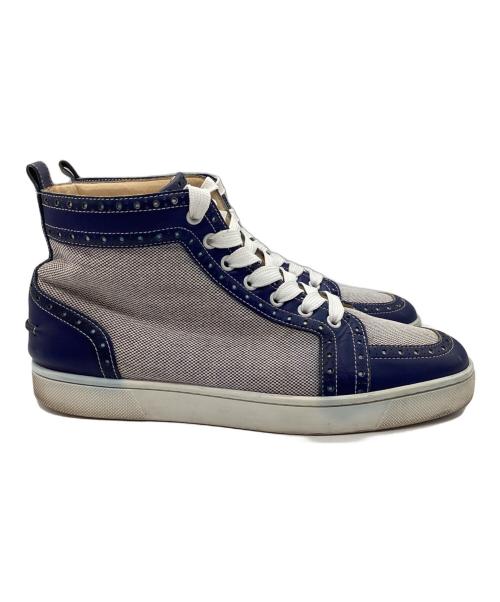 Christian Louboutin（クリスチャン・ルブタン）Christian Louboutin (クリスチャン・ルブタン) ハイカットスニーカー ブルー×グレー サイズ:SIZE 41の古着・服飾アイテム