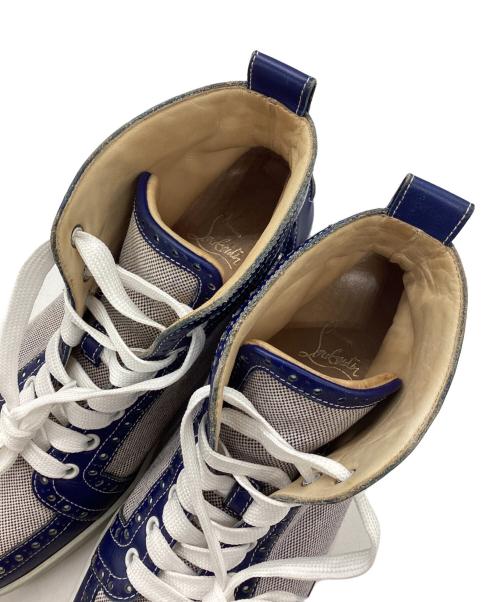 Christian Louboutin（クリスチャン・ルブタン）Christian Louboutin (クリスチャン・ルブタン) ハイカットスニーカー ブルー×グレー サイズ:SIZE 41の古着・服飾アイテム