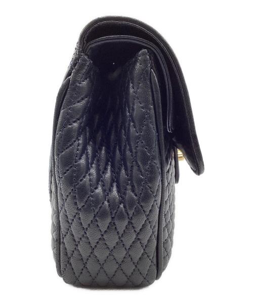 BALLY（バリー）BALLY (バリー) Wフラップチェーンショルダーバッグ ゴールド×ネイビーの古着・服飾アイテム