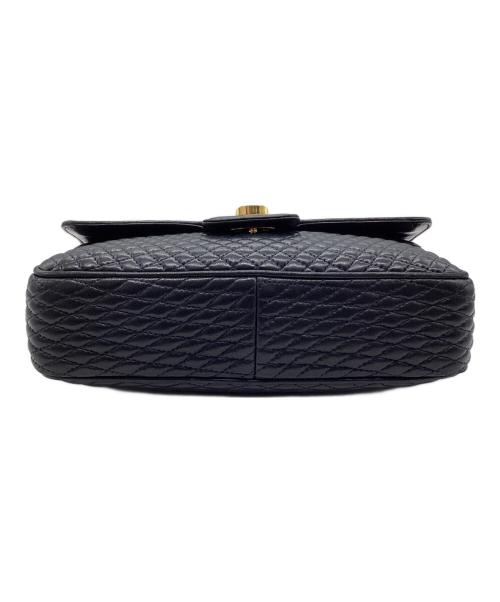 BALLY（バリー）BALLY (バリー) Wフラップチェーンショルダーバッグ ゴールド×ネイビーの古着・服飾アイテム