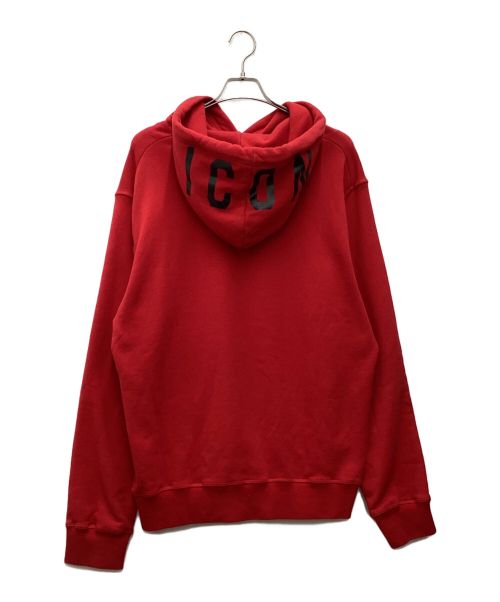 DSQUARED2（ディースクエアード）DSQUARED2 (ディースクエアード) プルオーバーパーカー レッド サイズ:SIZE XLの古着・服飾アイテム
