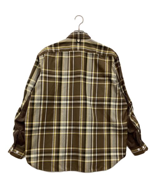 DAIWA PIER39（ダイワ ピア39）DAIWA PIER39 (ダイワ ピア39) TECH ELBOW PATCH WORK SHIRTS イエロー×ブラウン サイズ:SIZE Sの古着・服飾アイテム