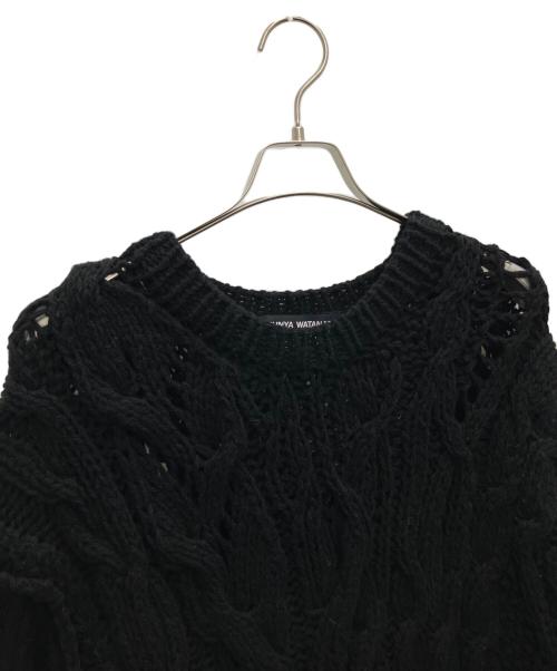 JUNYA WATANABE COMME des GARCONS（ジュンヤワタナベ コムデギャルソン）JUNYA WATANABE COMME des GARCONS ((ジュンヤワタナベ コムデギャルソン) クラッシュデザインセーター ブラック サイズ:Mの古着・服飾アイテム