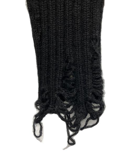 JUNYA WATANABE COMME des GARCONS（ジュンヤワタナベ コムデギャルソン）JUNYA WATANABE COMME des GARCONS ((ジュンヤワタナベ コムデギャルソン) クラッシュデザインセーター ブラック サイズ:Mの古着・服飾アイテム