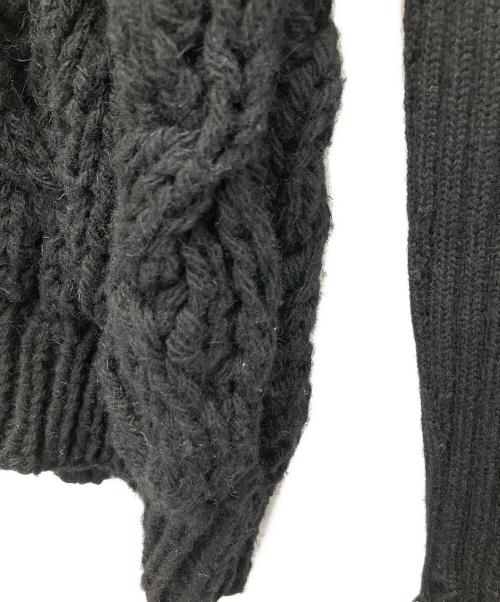 JUNYA WATANABE COMME des GARCONS（ジュンヤワタナベ コムデギャルソン）JUNYA WATANABE COMME des GARCONS ((ジュンヤワタナベ コムデギャルソン) クラッシュデザインセーター ブラック サイズ:Mの古着・服飾アイテム