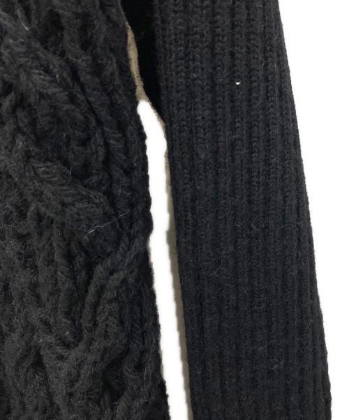 JUNYA WATANABE COMME des GARCONS（ジュンヤワタナベ コムデギャルソン）JUNYA WATANABE COMME des GARCONS ((ジュンヤワタナベ コムデギャルソン) クラッシュデザインセーター ブラック サイズ:Mの古着・服飾アイテム