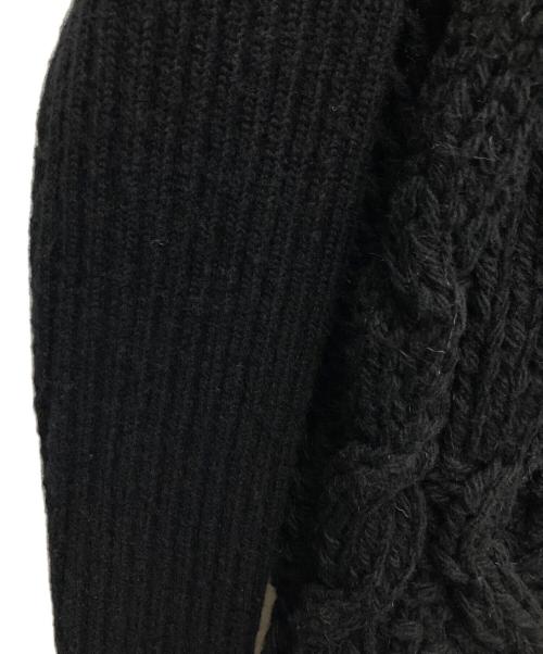JUNYA WATANABE COMME des GARCONS（ジュンヤワタナベ コムデギャルソン）JUNYA WATANABE COMME des GARCONS ((ジュンヤワタナベ コムデギャルソン) クラッシュデザインセーター ブラック サイズ:Mの古着・服飾アイテム