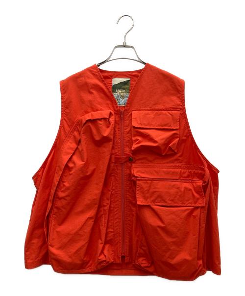 B.BALLSY（ボールジーブラザーズ）B.BALLSY (ボールジーブラザーズ) ナイロンベスト オレンジ サイズ:Fの古着・服飾アイテム