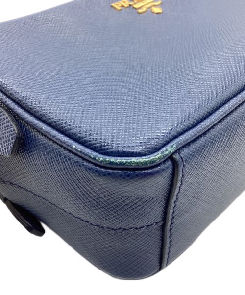 PRADA（プラダ）PRADA (プラダ) ポシェットポーチ ブルーの古着・服飾アイテム