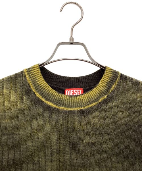 DIESEL（ディーゼル）DIESEL (ディーゼル) K-ANDELERO クルーネックニット イエロー サイズ:SIZE Mの古着・服飾アイテム