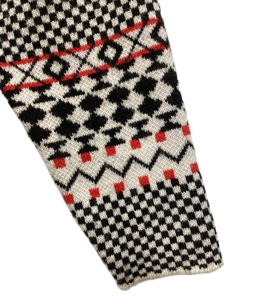 stussy（ステューシー）stussy (ステューシー) NOMA t.d. (ノーマティーディー) JACQUARD CREW KNIT ホワイト×ブラック×レッド サイズ:SIZE Sの古着・服飾アイテム