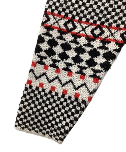 stussy（ステューシー）stussy (ステューシー) NOMA t.d. (ノーマティーディー) JACQUARD CREW KNIT ホワイト×ブラック×レッド サイズ:SIZE Sの古着・服飾アイテム