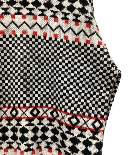 stussy（ステューシー）stussy (ステューシー) NOMA t.d. (ノーマティーディー) JACQUARD CREW KNIT ホワイト×ブラック×レッド サイズ:SIZE Sの古着・服飾アイテム