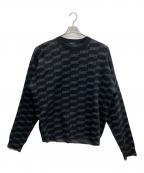 BALENCIAGAバレンシアガ）の古着「BB Monogram Sweater Nero 23SS」｜ブラック×グレー