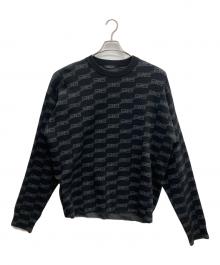 BALENCIAGA（バレンシアガ）の古着「BB Monogram Sweater Nero 23SS」｜ブラック×グレー