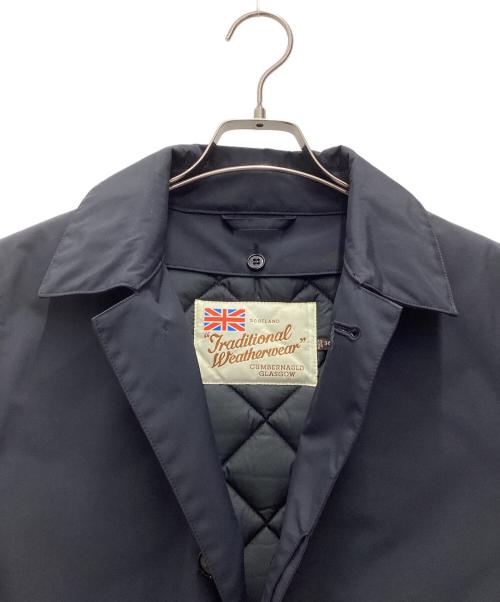 Traditional Weatherwear（トラディショナルウェザーウェア）Traditional Weatherwear (トラディショナルウェザーウェア) ライナー付きステンカラーコート ブラック サイズ:SIZE 36の古着・服飾アイテム