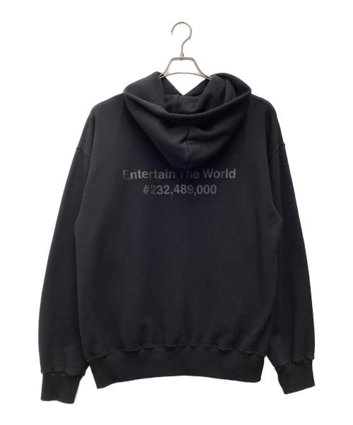 The Ennoy Professional（ザ エンノイ プロフェッショナル）THE ENNOY PROFESSIONAL (ザ エンノイ プロフェッショナル) Netflix (ネットフリックス) ロゴ刺繍プルオーバーパーカー 23AW ブラック サイズ:SIZE XLの古着・服飾アイテム