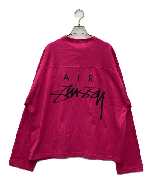 NIKE（ナイキ）NIKE (ナイキ) stussy (ステューシー) Long Sleeve Top Fireberry ショッキングピンク サイズ:SIZE Lの古着・服飾アイテム