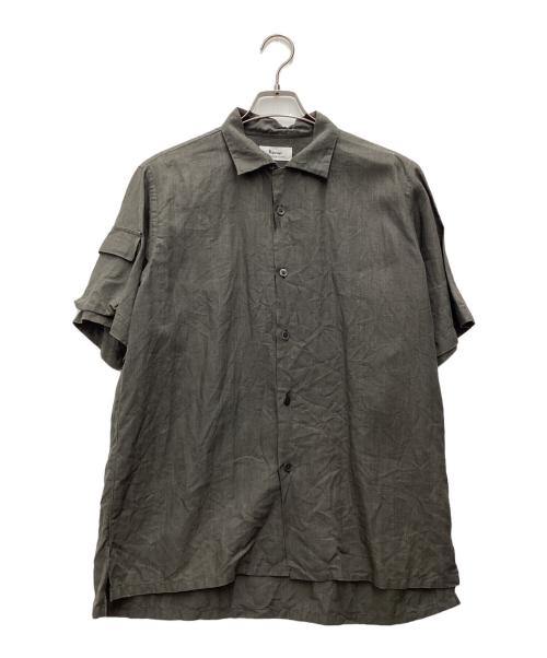 riprap（リップラップ）riprap (リップラップ) セミオープンカラー ショートスリーブシャツ グレー サイズ:SIZE Lの古着・服飾アイテム