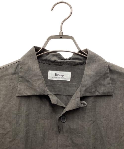 riprap（リップラップ）riprap (リップラップ) セミオープンカラー ショートスリーブシャツ グレー サイズ:SIZE Lの古着・服飾アイテム