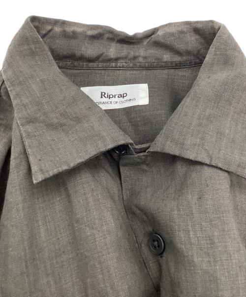 riprap（リップラップ）riprap (リップラップ) セミオープンカラー ショートスリーブシャツ グレー サイズ:SIZE Lの古着・服飾アイテム