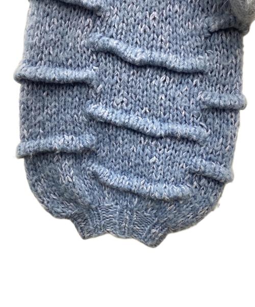 LEINWANDE（ラインヴァンド）LEINWANDE (ラインヴァンド) mamas patchwork cardigan スカイブルー サイズ:SIZE Freeの古着・服飾アイテム