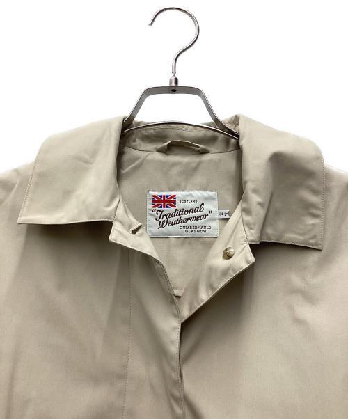 Traditional Weatherwear（トラディショナルウェザーウェア）Traditional Weatherwear (トラディショナルウェザーウェア) ステンカラーコート ベージュ×イエロー サイズ:SIZE 34の古着・服飾アイテム