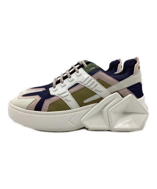 HIDE&JACK（ハイドアンドジャック）HIDE&JACK (ハイドアンドジャック) スニーカー ホワイト×ネイビー サイズ:SIZE 36の古着・服飾アイテム