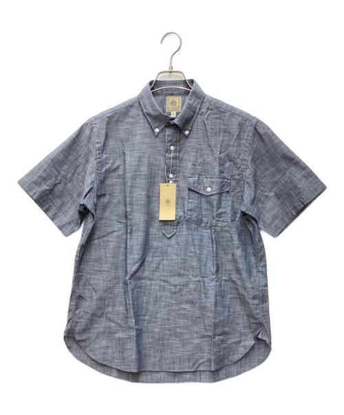 J.PRESS（ジェイプレス）J.PRESS (ジェイプレス) ダンガリー半袖シャツ ネイビー サイズ:Mの古着・服飾アイテム