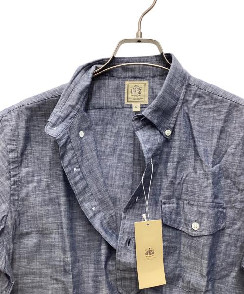 J.PRESS（ジェイプレス）J.PRESS (ジェイプレス) ダンガリー半袖シャツ ネイビー サイズ:Mの古着・服飾アイテム