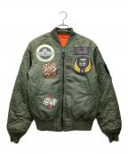AVIREXアヴィレックス）の古着「MA-1 TOP GUN スカジャン」｜オリーブ