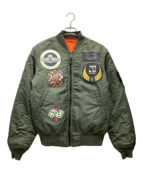 AVIREX（アヴィレックス）AVIREX (アヴィレックス) MA-1 TOP GUN スカジャン オリーブ サイズ:SIZE Lの古着・服飾アイテム