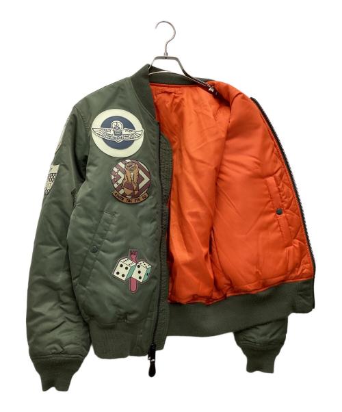 AVIREX（アヴィレックス）AVIREX (アヴィレックス) MA-1 TOP GUN スカジャン オリーブ サイズ:SIZE Lの古着・服飾アイテム