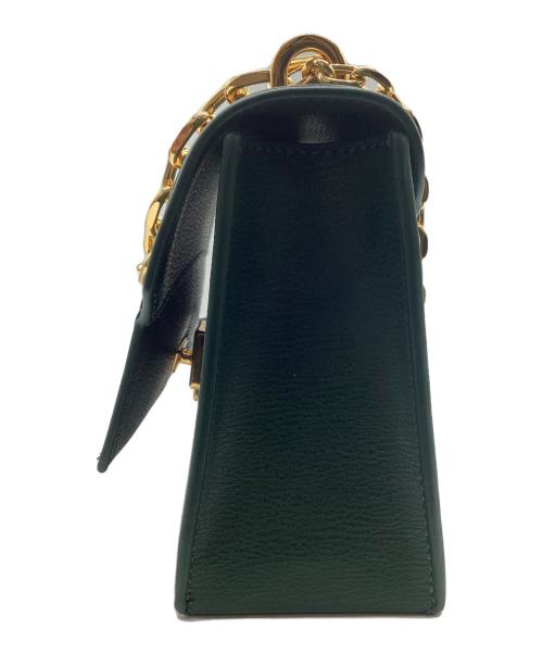 CHARLES & KEITH（チャールズアンドキース）CHARLES & KEITH (チャールズ＆キース) フロントフラップチェーンハンドルクロスボディーバッグ グリーンの古着・服飾アイテム