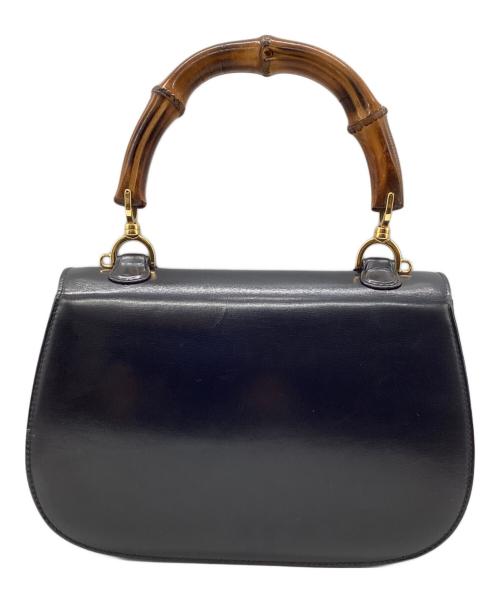 GUCCI（グッチ）GUCCI (グッチ) 2WAYレザーバッグ　バンブー ブラックの古着・服飾アイテム