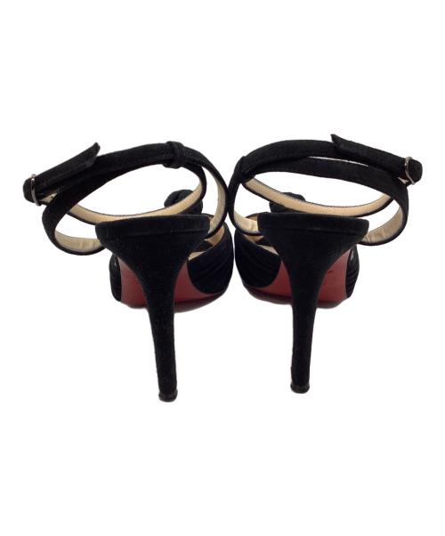 Christian Louboutin（クリスチャン・ルブタン）Christian Louboutin (クリスチャン・ルブタン) アンクルストラップパンプス オープントゥ ブラック サイズ:SIZE 36の古着・服飾アイテム